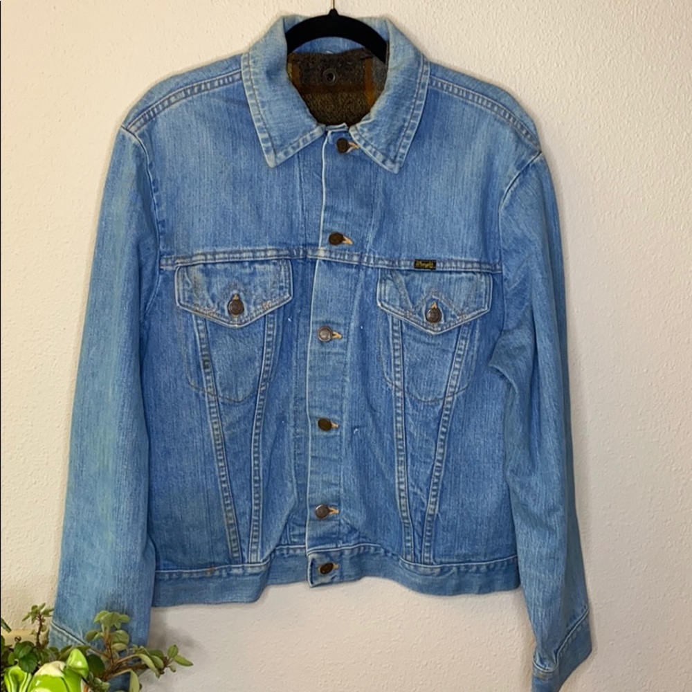 Vintage Denim Jean Jacket Wrangler Size 42